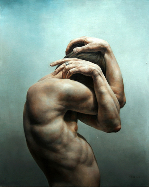 shoeboxtony:Trulsespedal aka Truls Espedal (Norway) - Struggle IV, 2013     Paintings: Oil on Canvas