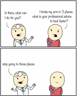 tastefullyoffensive:  Professional medical advice. (comic by LLment)