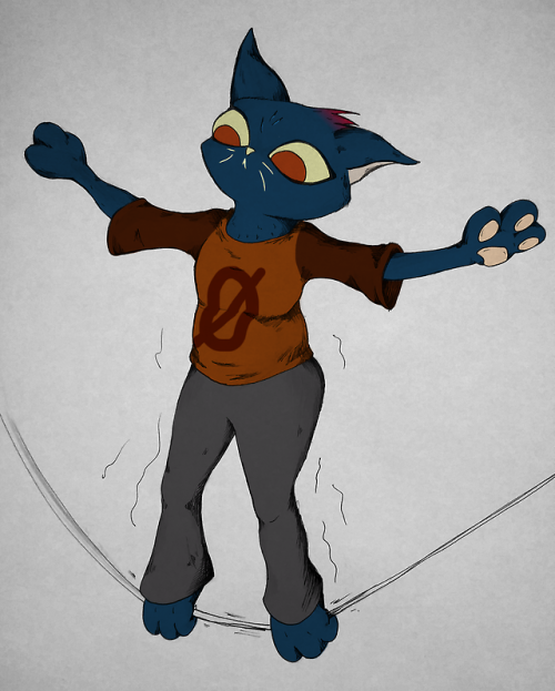 backgrounds-ponies:  I’ve been meaning to draw something Night In The Woods related ever since I finished playing it!Here you have a Mae without shoes!  Meeps x3 