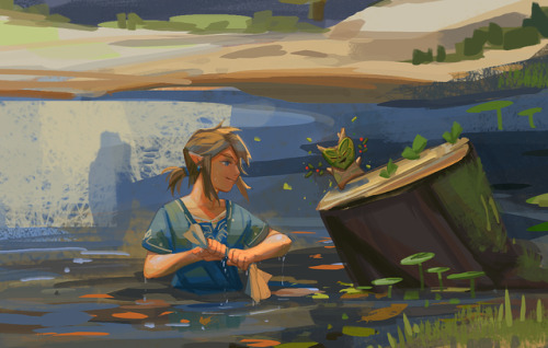 hanromi:  -A place not far from Hateno Village- I got into BotW recently! ^^