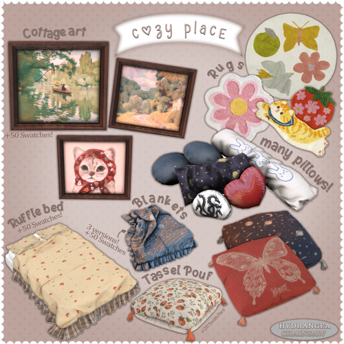 hydrangeachainsaw: ꧁Cottagecore &amp; Cozy Set꧂ BGC Cottagecore: 19 items | Cozy: 15 items Bed is