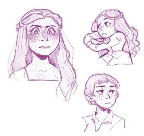 characters from my wife’s upcoming novel!!!! im v excited i got permission to post these i love. the