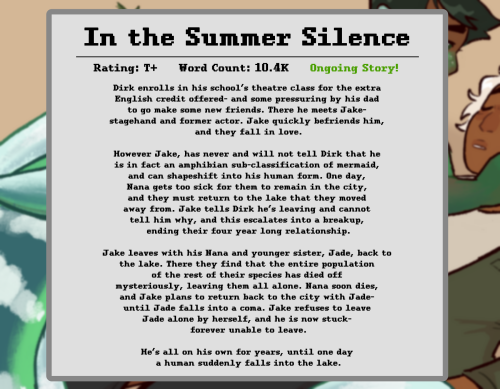 DIRKJAKEBIG BANGRELEASE! “In the Summer Silence” Illustrated By: Miles Written By: : @/zoraspot on t