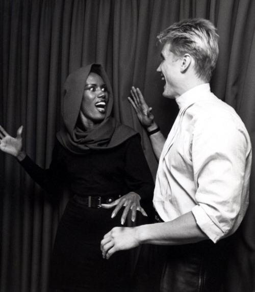auntymurda:Dolph Lundgren x Grace Jones