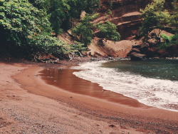 may-u-mi:  Red Sand Beach, Maui. Hawaii,