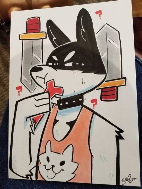 thefurrypolice: My doggo commission I got at ECCC from @clevergirlfriend Blesss I&rsquo;m glad y