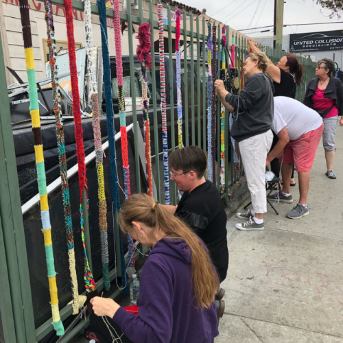 Mad bombers. #yarnbomb #yarnbombing #communityart #streetart #knitting #crochet #bigassyarnbombatgab