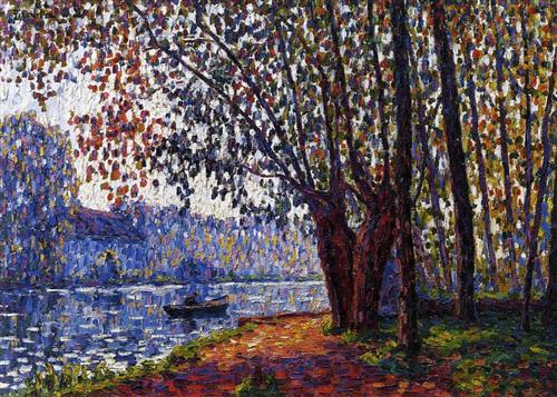 wonderingaboutitall:Sunlight On The Banks Of The Loing - Francis Picabia