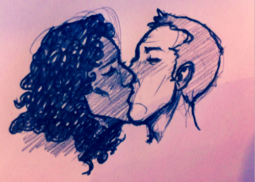 This deserves a reblog on this day of all days. Richard and Camille smooching/snogging is love. &