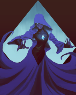 hawfstuff:Blue Diamond print I did for Hal-con, I still need to do 5 more prints so we have a fresh run this year, any suggestions?
