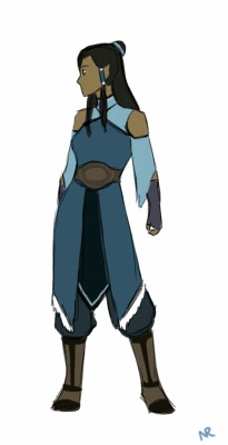 nmrai:Here’s my design for an older korra! I really loved her short hair, but I feel like she probably would grow it out again in later years.  O oO &lt;3