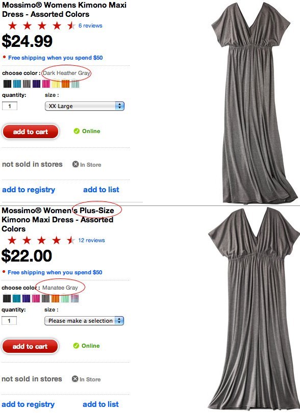 Target makes fashion faux pas with plus-sized manatee dress