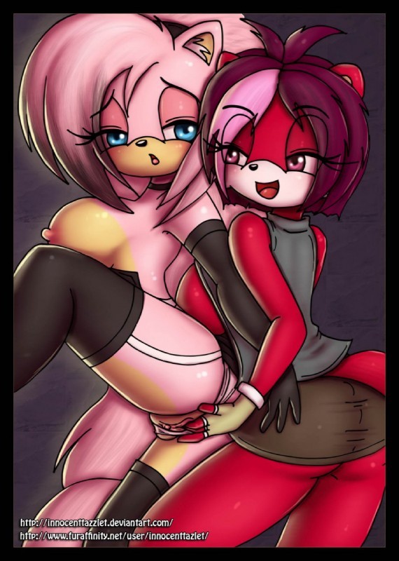 nsfw-lesbian-cartoons-members:  Lesbian Amy rose Request filled Source E621 