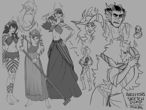 milkyol:ancestors sketch dump ;o) (click for non-crappy resolution)u know the only thing better than