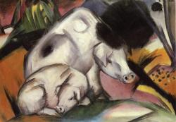 artist-marc: Pigs via Franz MarcSize: 73x49