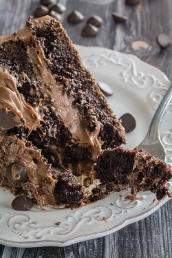 fullcravings:  GF Double Chocolate Cake 