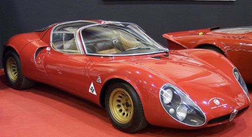 Franco Scaglione, designer of Alfa Romeo 33 Stradale, 1967