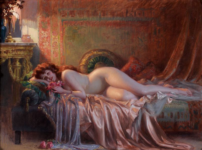 brudesworld:Le parfum de roses by Delphin Enjolras (1865-1945)