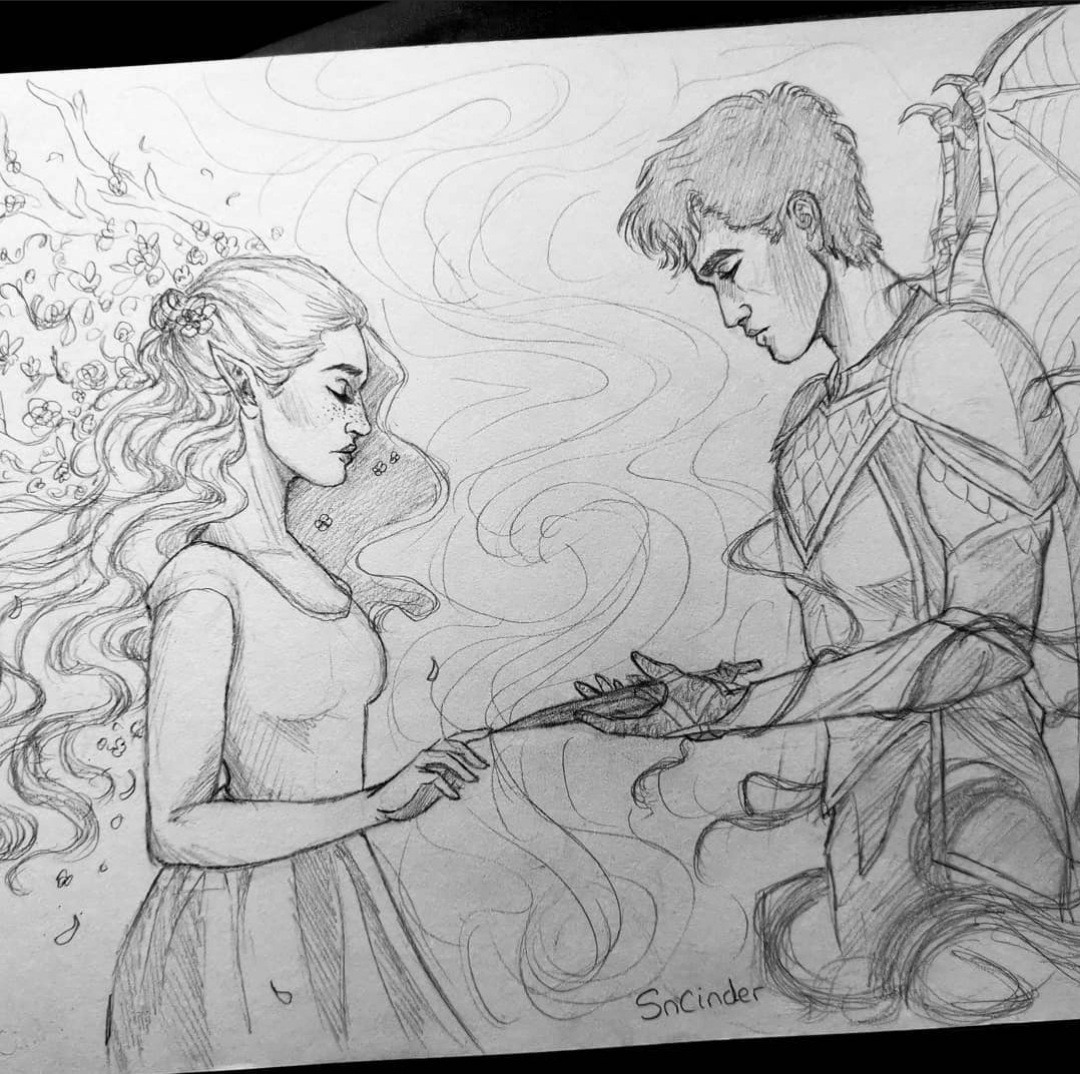 Azriel and Elain - A court of wings and ruin - a court of thorns and Roses  coloring book …