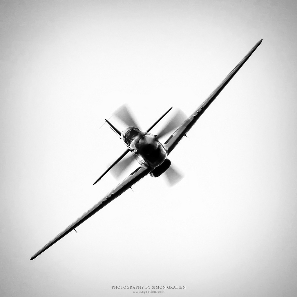 youlikeairplanestoo:  P-51, black and white. Nailed it. Simon Gratien has definitely