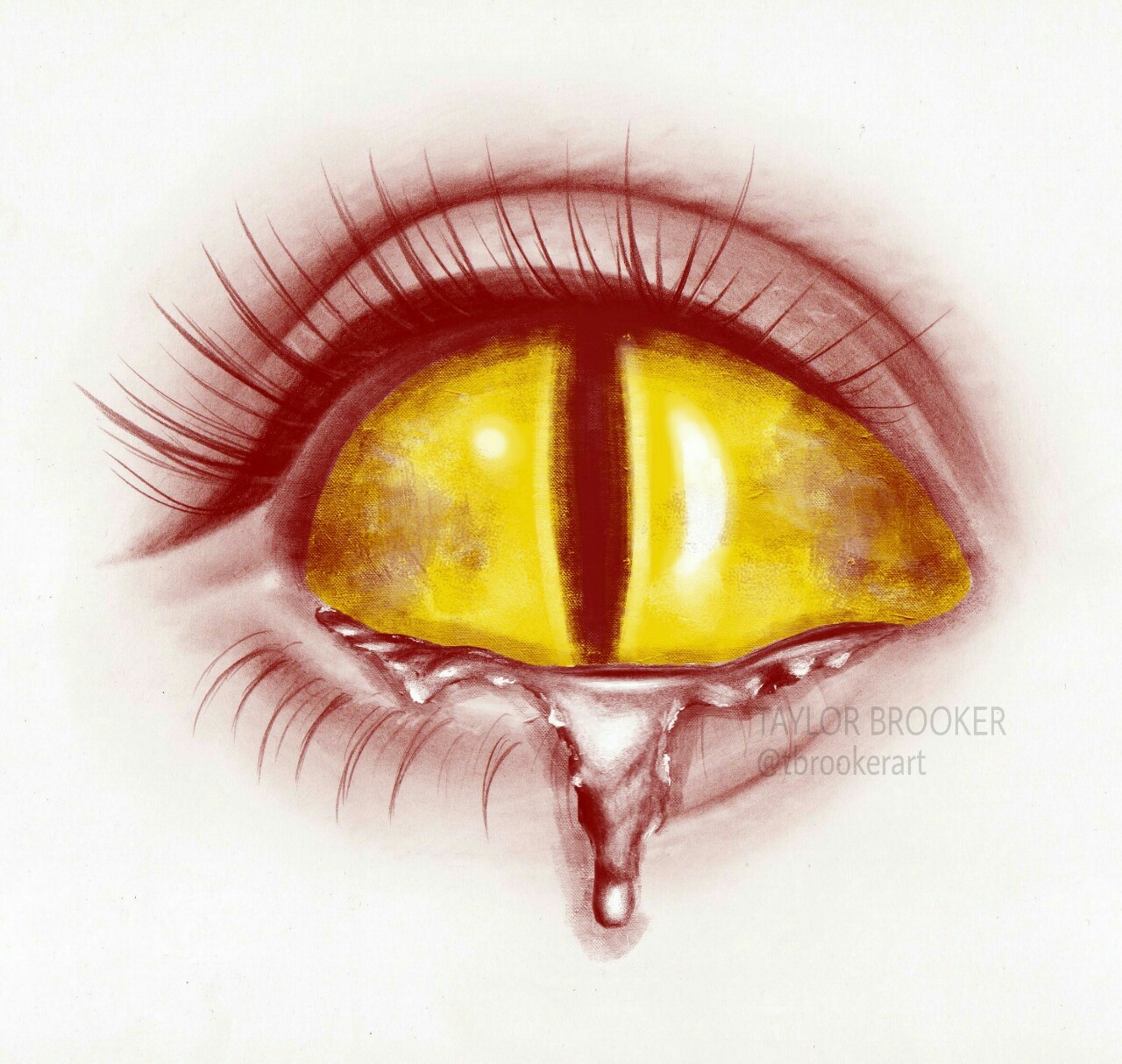 Taylor Brooker Art — Quick creepy eye drawing for our uni degree ...