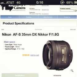 This might become mine tomorrow, if anyone has this lens let me know what you think about it. First time going to Murphy&rsquo;s since I got my camera, I will be in there for awhile!