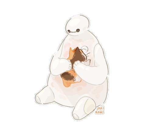 lokiroki:  Little Baymax heating up Mochi. Transparent for blogs/personal use, please credit if you use. Do not repost, remove source, or edit, thank you!