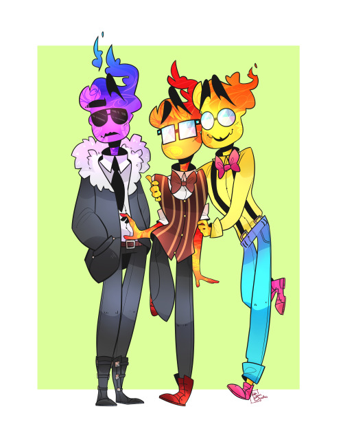 aidadoesdoodles: The 3 Grillbys! || Speedpaint || Alright i colored it as i promised!Ah man,i seriou