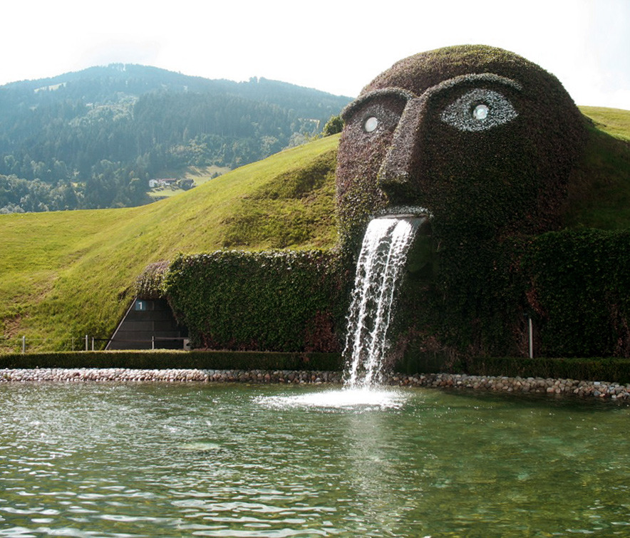 aqqindex:   André Heller, “The Giant” Fountain, for the Swarovski Crystal Headquarters