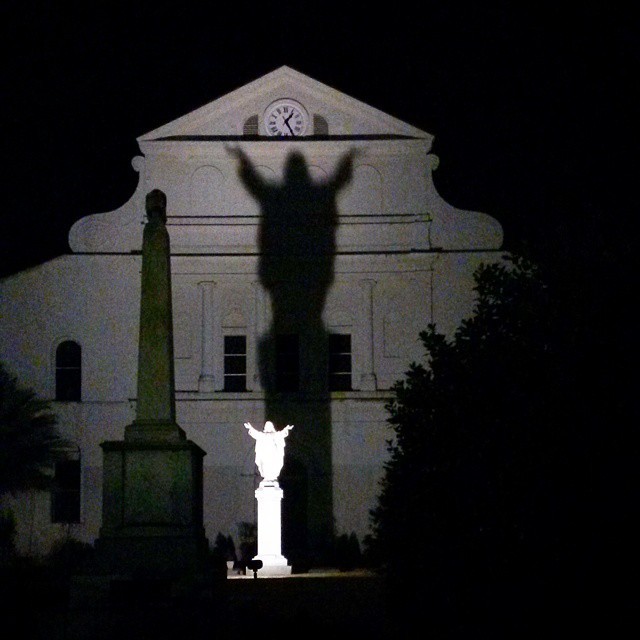 Dramatic #lighting at the #cathedral in #NewOrleans on #AshWednesday #church #architecture