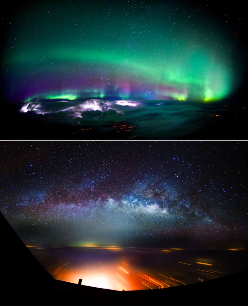 culturenlifestyle: Spectacular Views Of The Night Sky From The Cockpit Airplane pilots literally hav