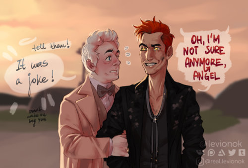 good-omens-fanart - levionok - did few illustrations for the...