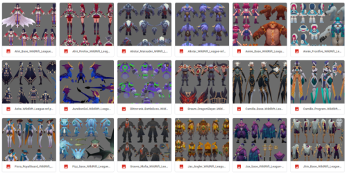 We’ve done all the models from Wild Rift and uploaded them to this google drive (Please consider tip