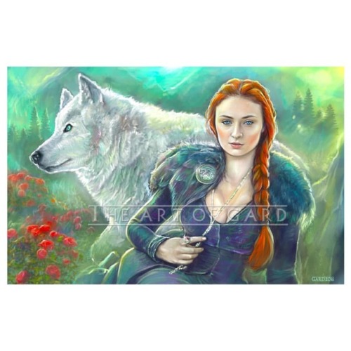 Sansa &amp; Lady with more vibrant colors. #SansaStark #GameofThrones #sophieturner