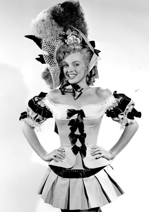 Marilyn in a costume test for A Ticket To Tomahawk (1950) in August 1949. 