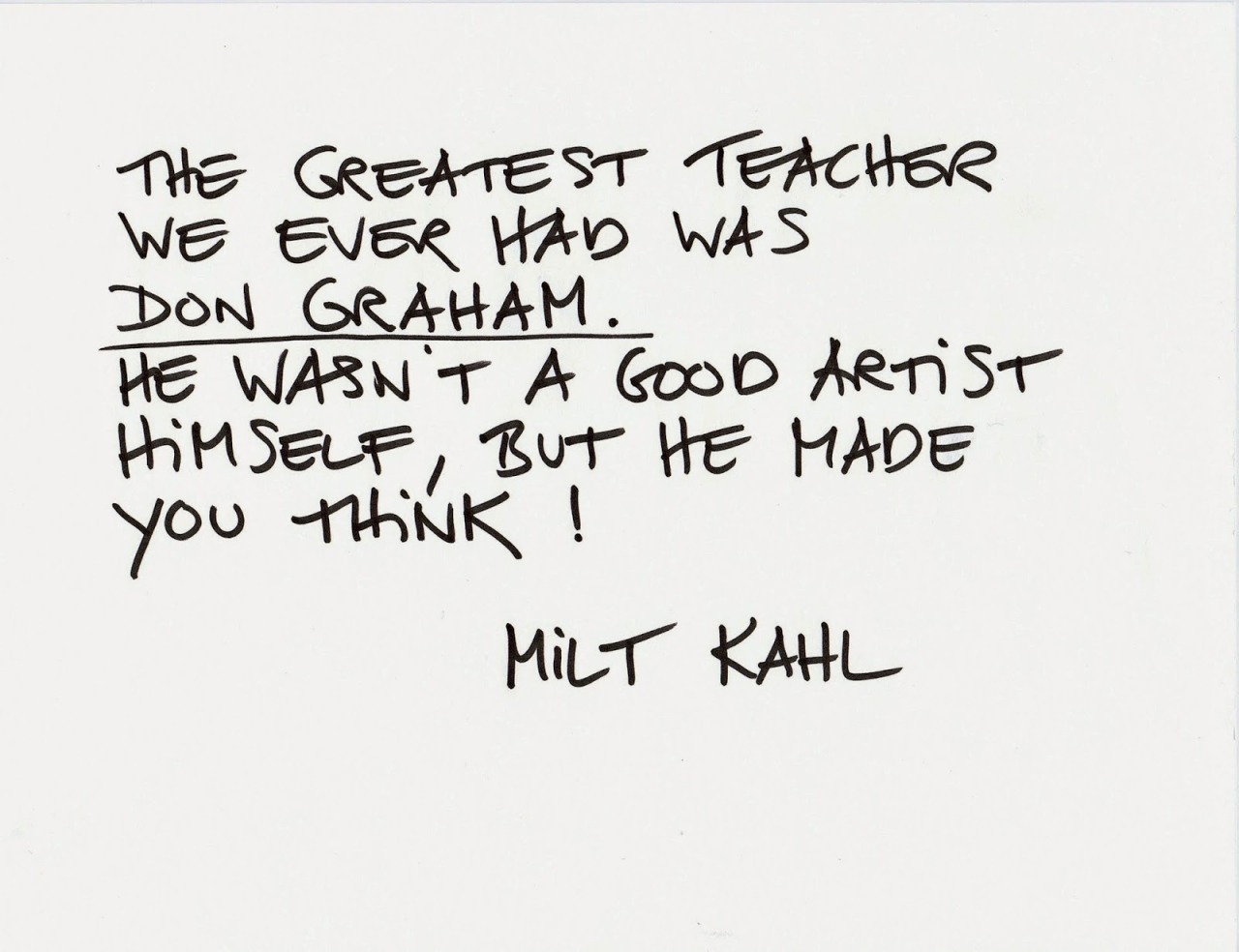 the-disney-elite:  Milt Kahl’s words of wisdom for aspiring animators. (x) Oh,