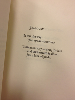 langleav:  shitbrickorphanage:  jealousy by lang leav  Thank you for posting this lovely xo Lang  ……………. Love &amp; Misadventure by Lang Leav now available for Kindle! Paperback also available from Amazon + Barnes &amp; Noble bookstores