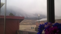 The mountains are disappearing. I’m hoping