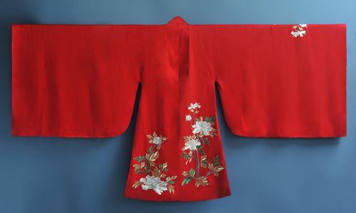 mingsonjia:Qinghuige Hanfu (Pifeng Red&White with tree peony embroidery)