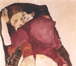 paintdeath:Two Girls (Lovers), 19011, Egon Schiele