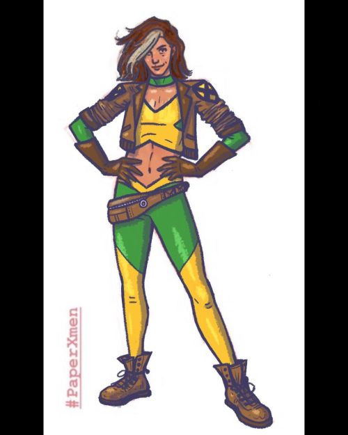 Cleaning out the old hard drive and I don’t think I ever posted this #paperxmen costume design I did