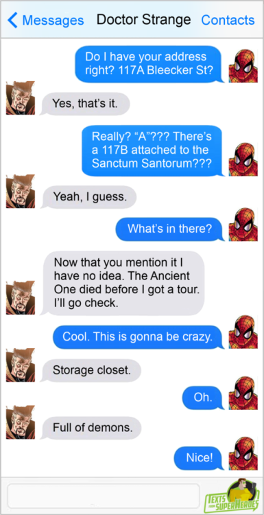 thesuperheroesnetwork: Texts From SuperheroesFacebook | Twitter | Patreon