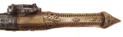 A lovely brass mounted flintlock pistol from Albania, mid 18th century.