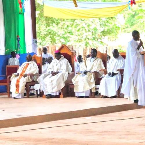 At Bishop Barani Hiiboro Kussala’s Silver Jubilee celebratory Mass in Yambio today! (at South Sudan)