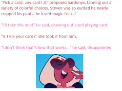 badficniverse:  From the fanfic “Sardonyx