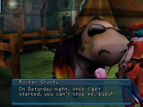 Oh, God, I got a Rock Grunty!It talkes saying &ldquo;BABY!&rdquo; in each sentence, and he said some