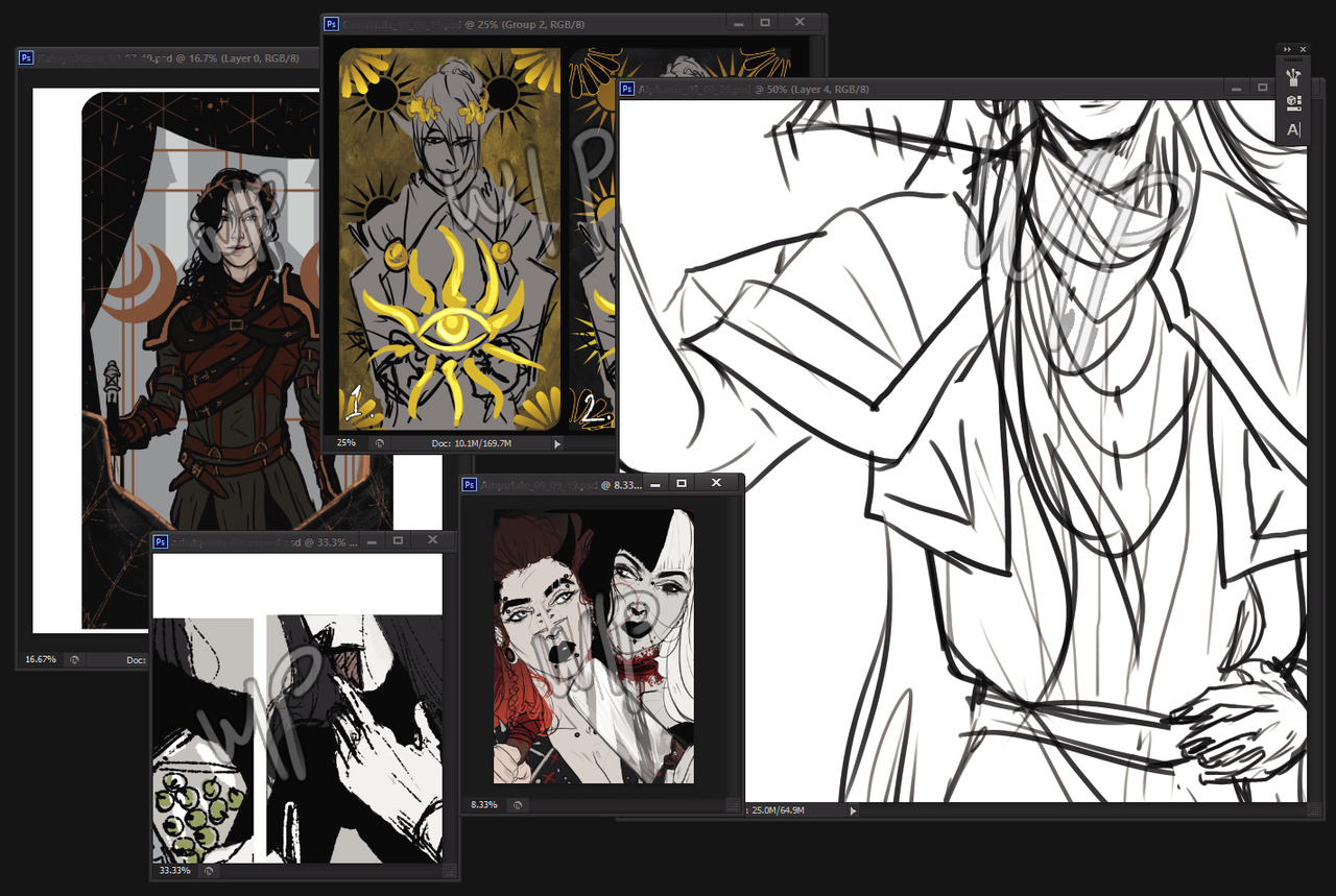 Today was&hellip;.a big WIP day. This is what my screen looks like when all of