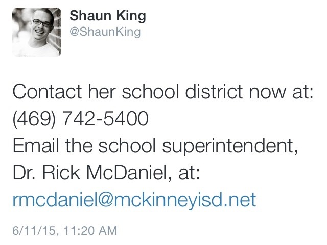 krxs10:  +++++ ATTENTION +++++Texas elementary school teacher write racist FB post.