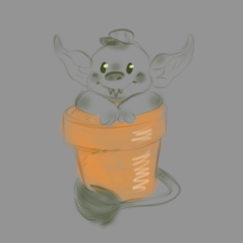 Goblin Week Day 2!A quick little plant pot goblin, what will he sow..?
