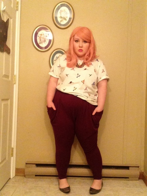 themanicpixiedreamgrrrl: Fatshion February Ootd Shirt-forever 21 men (xL) Pants-forever 21+ 1x Neckl